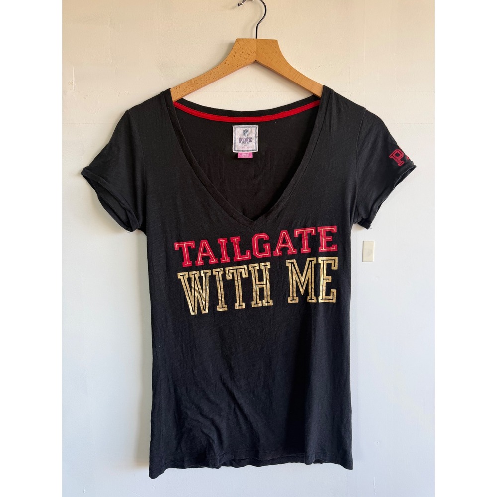 Victoria's Secret PINK NFL San Francisco 49ers Tailgate V-Neck Y2K T-Shirt  S